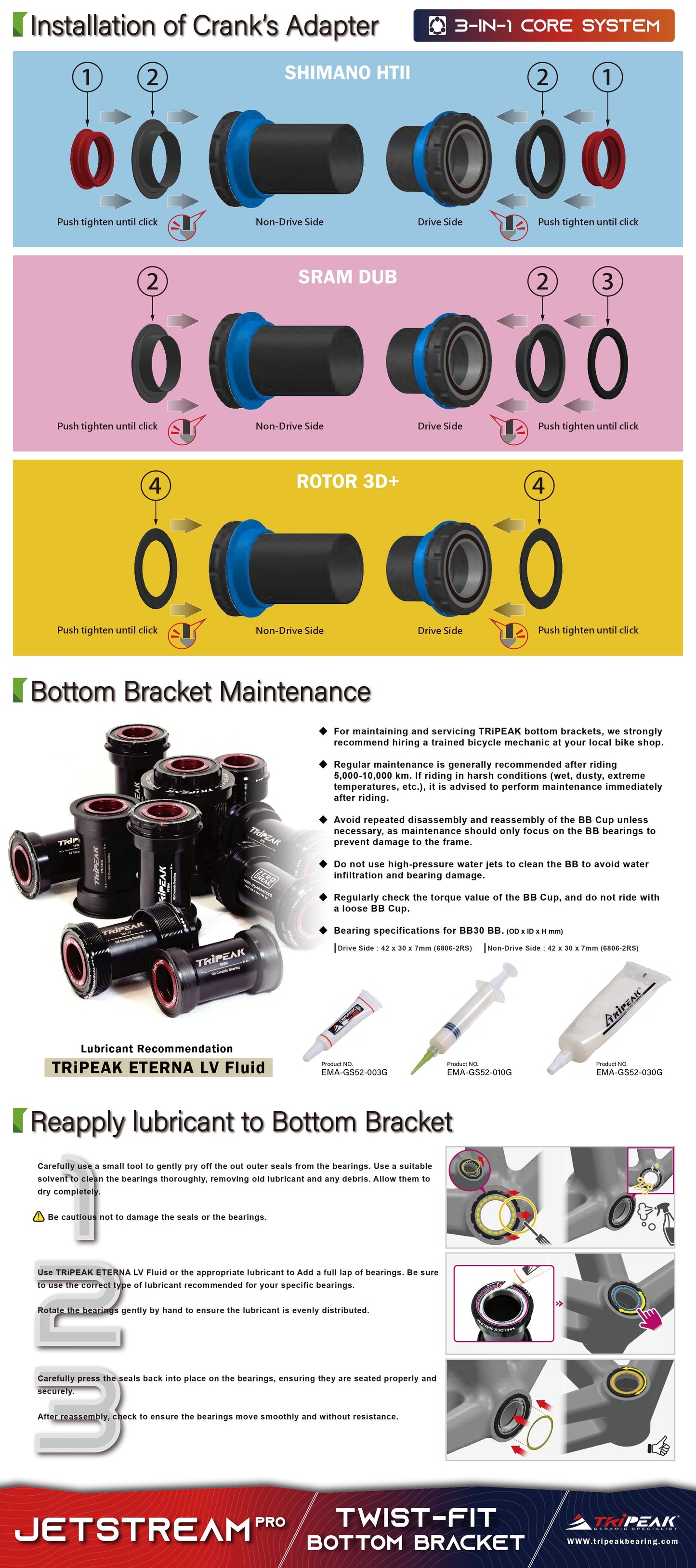 JETSTREAM PRO - BB30 - Movimento centrale Press-Fit