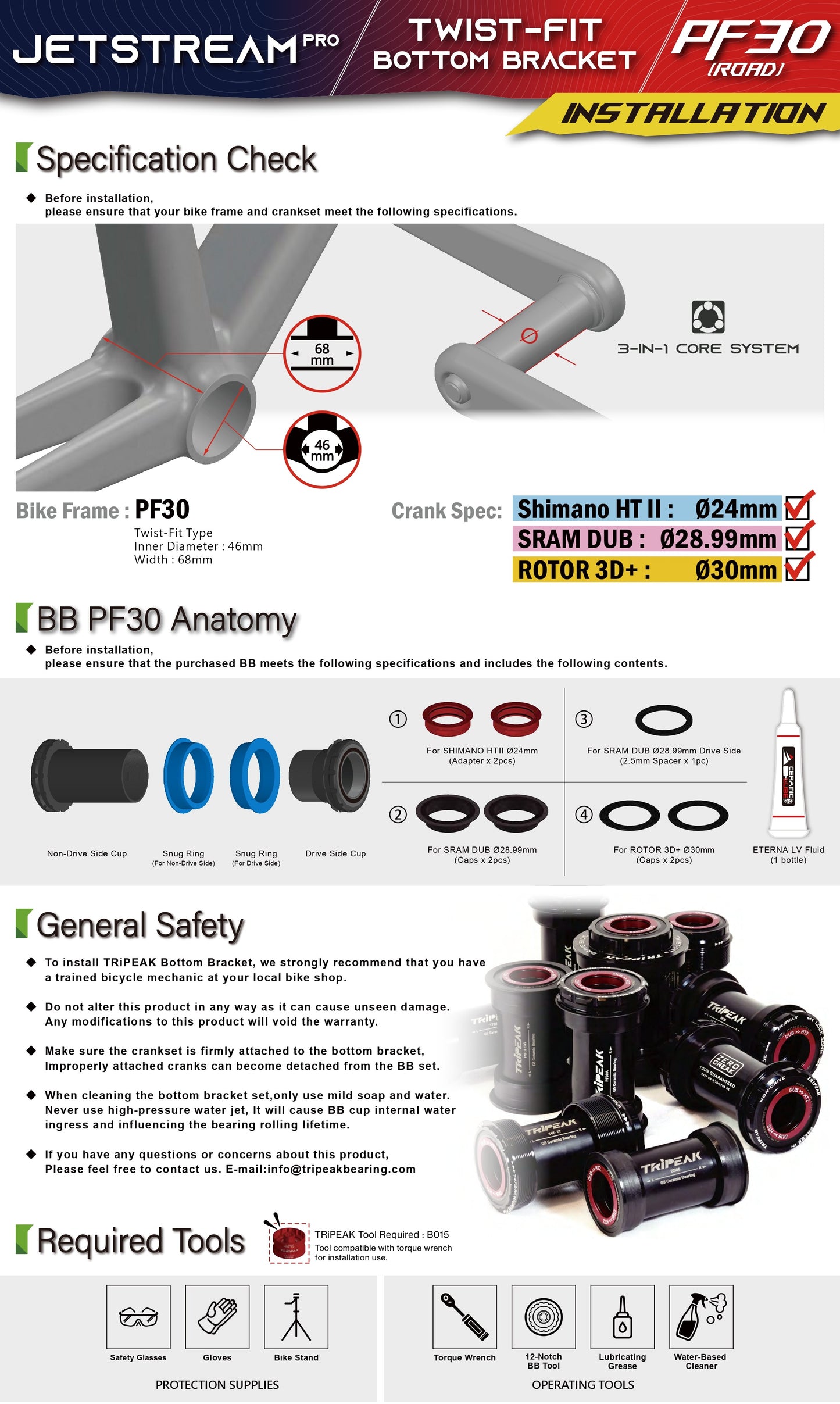 JETSTREAM PRO - PF30 - Movimento centrale Press-Fit
