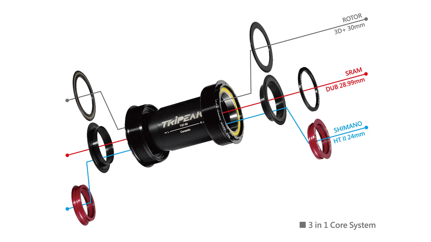 PF30 68mm (Road) : 3-in-1 Movimento centrale Press-Fit