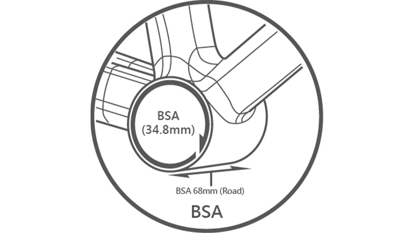 BSA 68mm TT Crank (Road) - Movimento centrale filettato