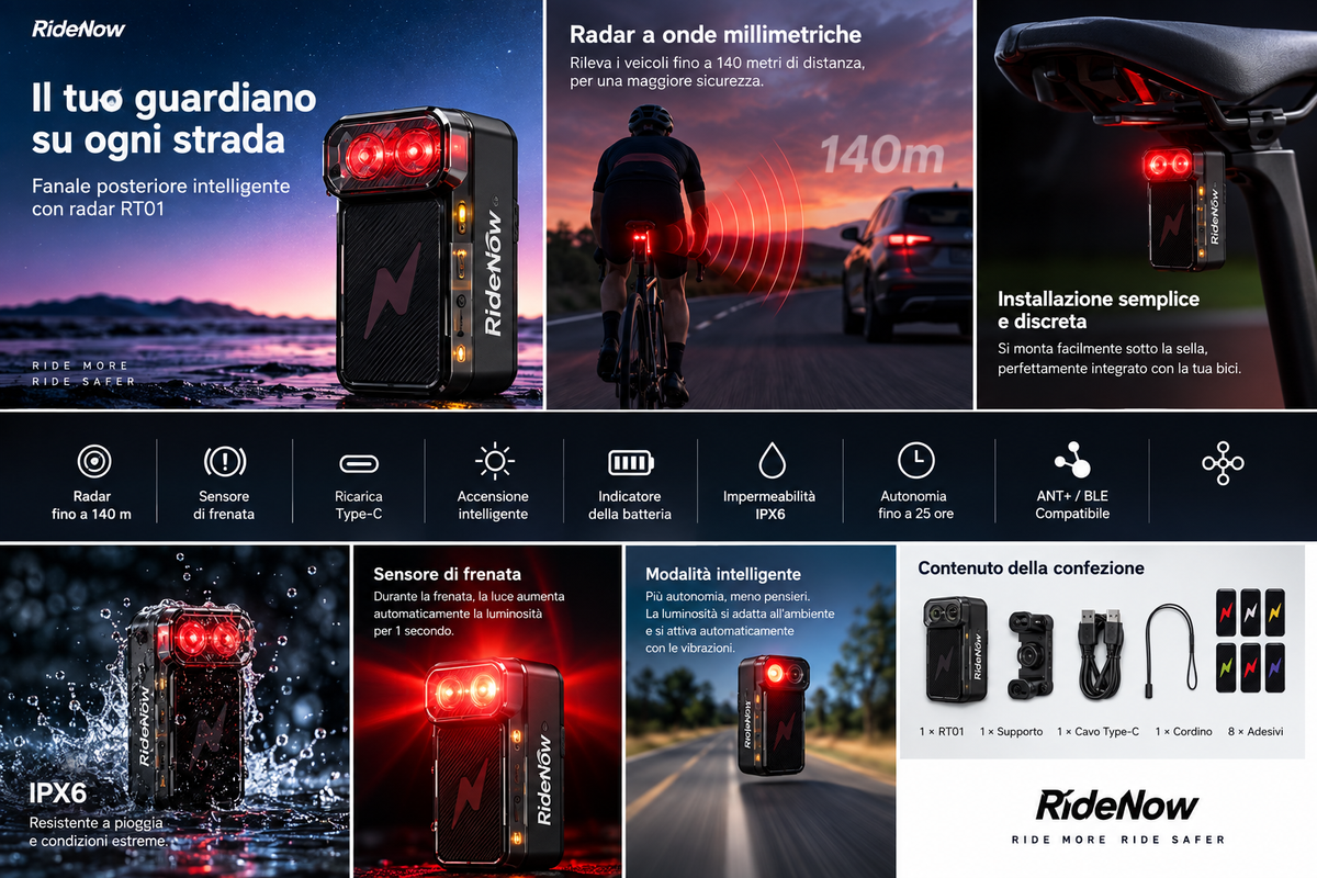 LUCE POSTERIORE CON RADAR - RIDENOW