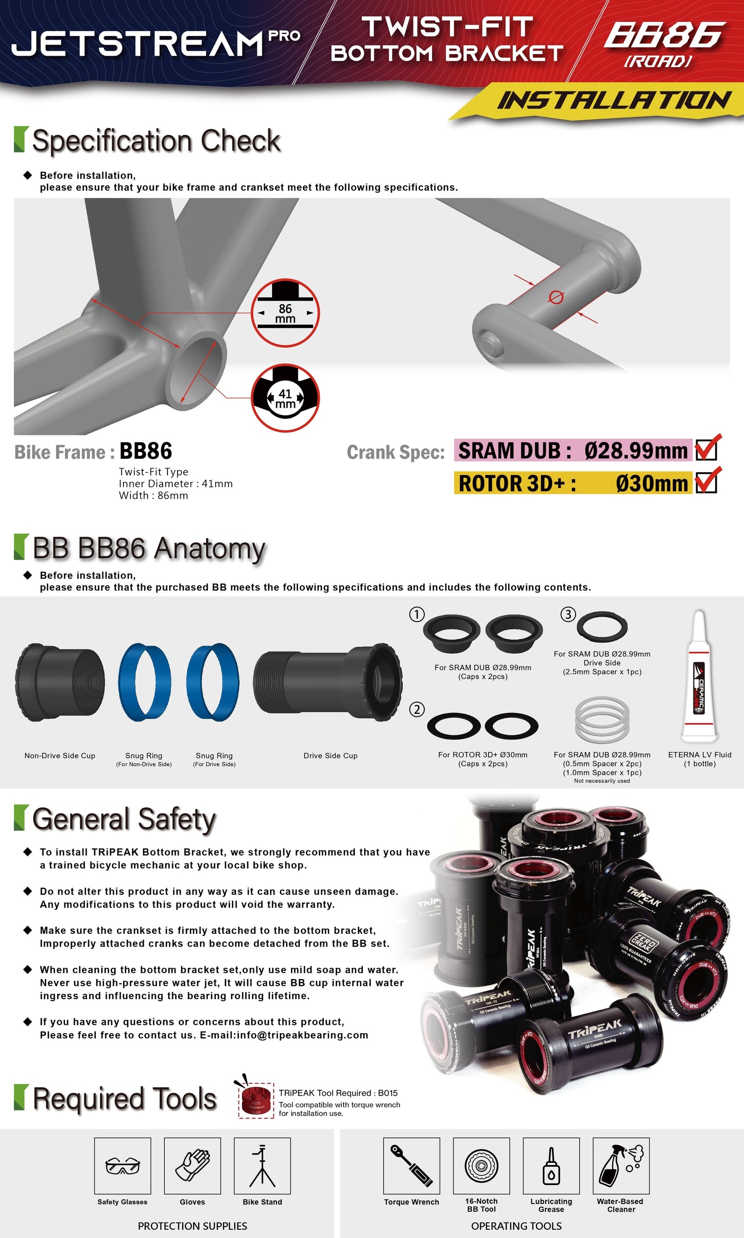 JETSTREAM PRO - BB86 DUB Movimento centrale Press-Fit