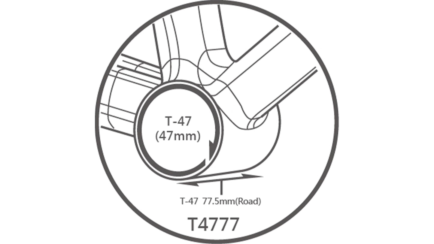 T47 77.5mm (Road) : 3-in-1 - Movimento centrale filettato